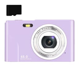Digitalkamera med 48 MP, HD 1080p, 16x zoom, minnekort Lilla