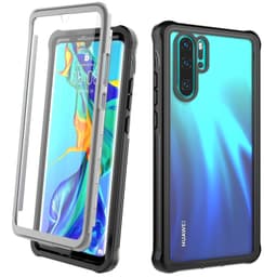 Huawei P30 Pro cover med skærmbeskytter sort / grå