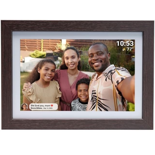 Denver Smart fotoram 10,1"" Wifi FRAMEO programvara PFF-1042DW Mörkt trä