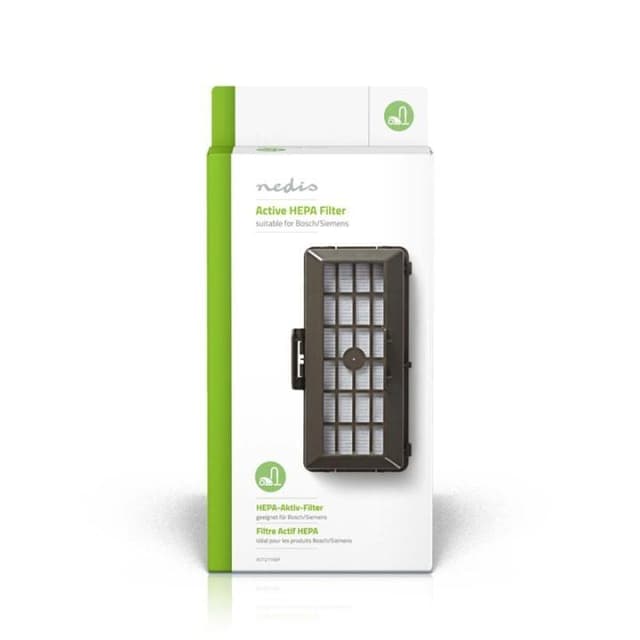 Nedis Utskifting Active HEPA-filter | Erstatning for: Bosch / Siemens | Hvit / Sort