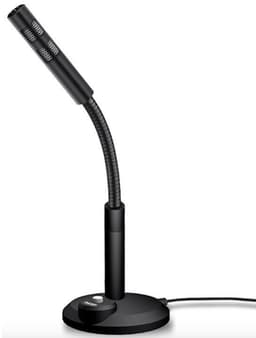 Pöytämikrofoni 3,5 mm, säädettävä, musta
