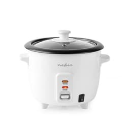 Nedis Riskoker | 0.6 l | 300 W | Steamer i aluminium | Non-stick belegg | Avtagbar bolle | Automatisk avstengning