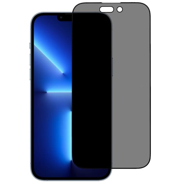 2-PAK SKALO iPhone 14 Pro Privacy Hærdet Glas Skærmbeskyttelse - Svart