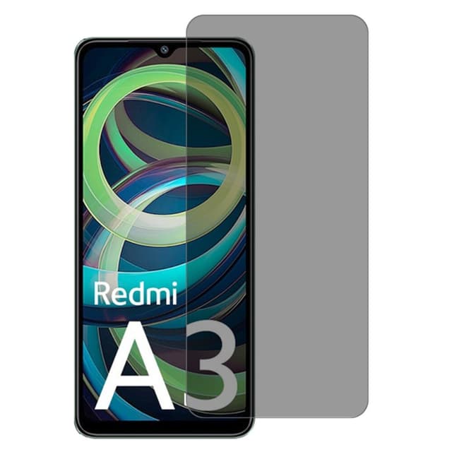 2-PACK SKALO Xiaomi Redmi A3 Privacy Skärmskydd Härdat Glas - Svart