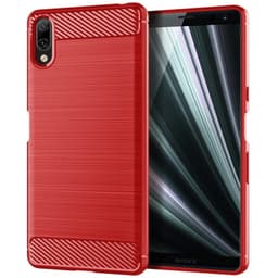 Stöttåligt Armor Carbon TPU-skal Sony Xperia L3 - Röd