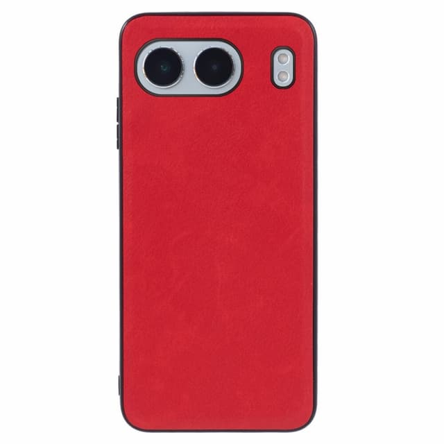 OnePlus Nord 4 SKALO PU-nahkainen hybridikuori - Punainen
