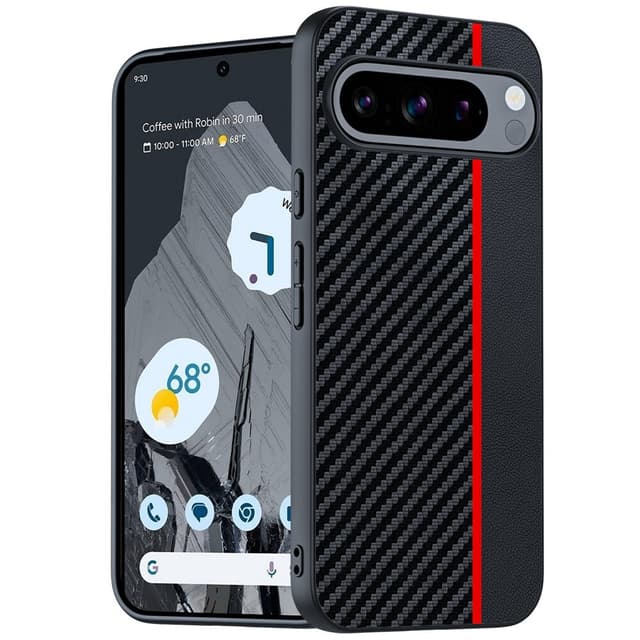 SKALO Google Pixel 9/9 Pro Carbon Fiber Hybrid Skal