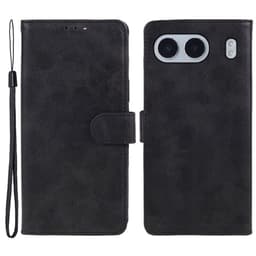 SKALO OnePlus Nord 4 Premium Wallet Lompakkokotelo - Musta