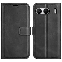 SKALO OnePlus Nord 4 Flip Cover m. pung i PU-læder - Sort