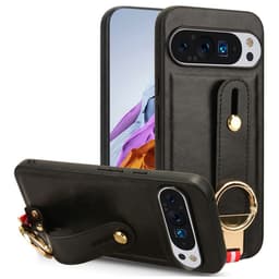 SKALO Google Pixel 9/9 Pro PU-nahkakuori käsivarsinauhalla - Musta