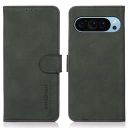 SKALO Google Pixel 9/9 Pro KHAZNEH Plånboksfodral i PU-Läder - Grön