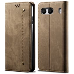 SKALO OnePlus Nord 4 Jeans Flip Cover - Khaki