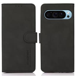 SKALO Google Pixel 9/9 Pro KHAZNEH Pungetui i PU-læder - Sort