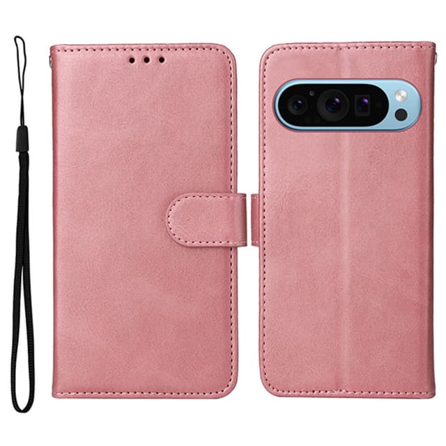 SKALO Google Pixel 9/9 Pro PU-nahkainen Lompakkokotelo - Pinkki