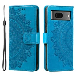 SKALO Google Pixel 9/9 Pro Mandala lompakkokotelo - Sininen