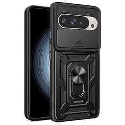 SKALO Google Pixel 9/9 Pro Armor Hybrid Metallring Kameraslider - Svart