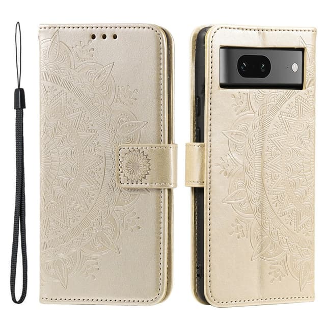 SKALO Google Pixel 9/9 Pro Mandala Plånboksfodral - Guld