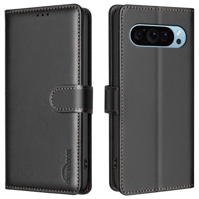 BINFEN COLOR Google Pixel 9/9 Pro Litchi Flip Cover