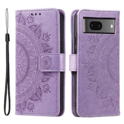 SKALO Google Pixel 9/9 Pro Mandala lompakkokotelo - Violetti