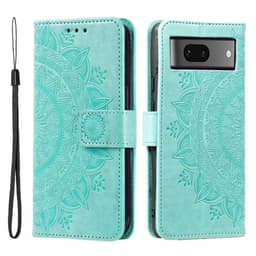 SKALO Google Pixel 9/9 Pro Mandala Flip Cover - Turkis