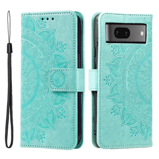 SKALO Google Pixel 9/9 Pro Mandala Flip Cover - Turkis