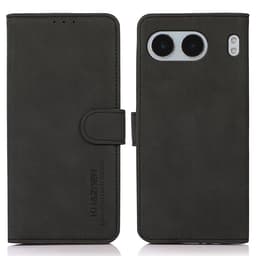 SKALO OnePlus Nord 4 KHAZNEH Lompakkokotelo PU-nahasta - Musta