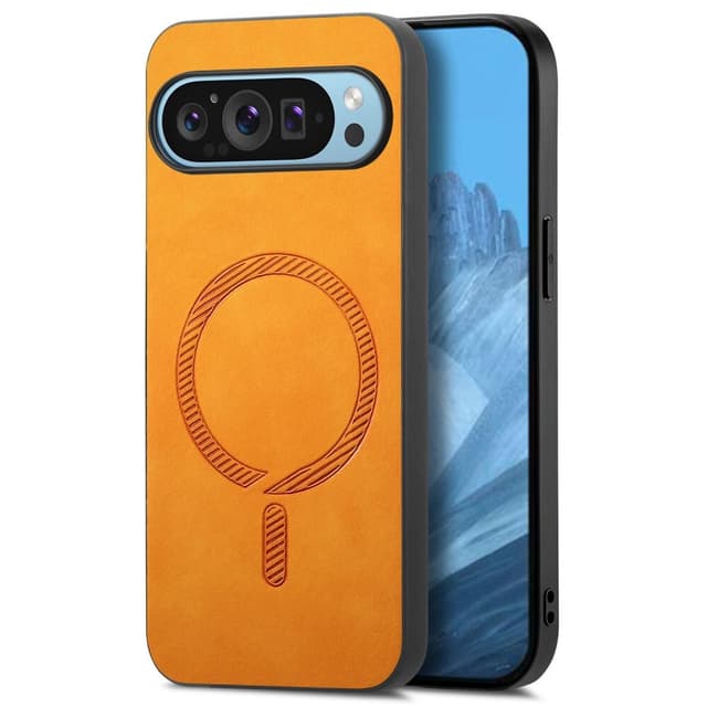 SKALO Google Pixel 9/9 Pro PU læder Hybrid Cover - Brun
