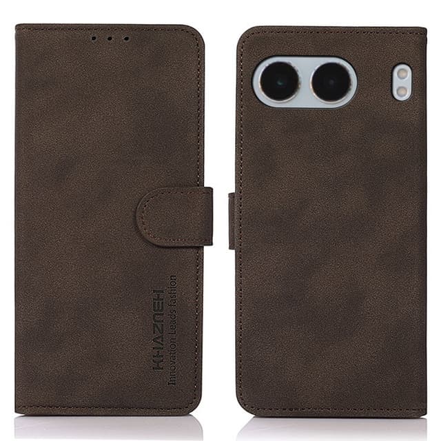SKALO OnePlus Nord 4 KHAZNEH Lompakkokotelo PU-nahasta - Ruskea