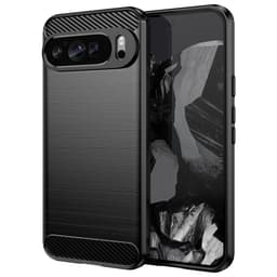 SKALO Google Pixel 9 Pro XL Armor Carbon Iskunkestävä TPU suojakuori - Musta