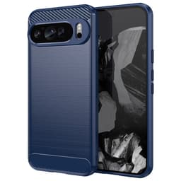 SKALO Google Pixel 9 Pro XL Armor Carbon Stødsikker TPU-cover - Blå