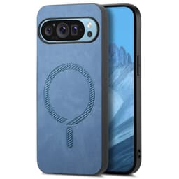 SKALO Google Pixel 9/9 Pro PU læder Hybrid Cover - Blå