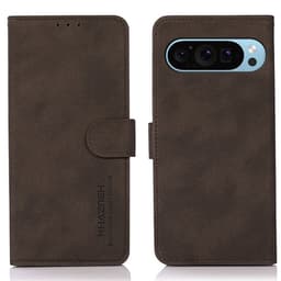 SKALO Google Pixel 9/9 Pro KHAZNEH Plånboksfodral i PU-Läder - Brun