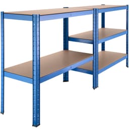 tectake Stålreol med 5 hylder 90.5 x 40.5 x 180.5 cm Blå
