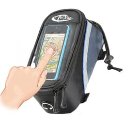 Cykeltaske til smartphone - 20 x 9,5 x 10 cm,sort/grå/blå