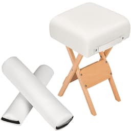Massageudstyr 1 skammel + 2 ruller - hvid