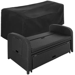 Rattan Havesofa Kreta - sort