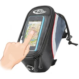 Cykeltaske til smartphone - 20 x 9,5 x 10 cm,sort/grå/rød