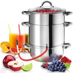 Saftkoker 15 liter - 4 kg kapasitet - sølv
