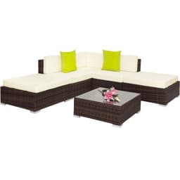 tectake Loungeset i konstrotting Paris - brun
