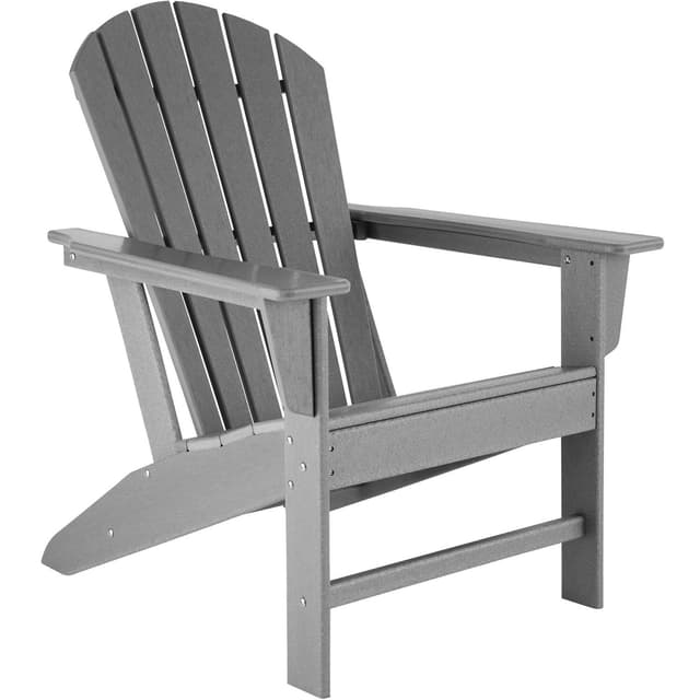 tectake Trädgårdsstol i Adirondack design - ljusgrå
