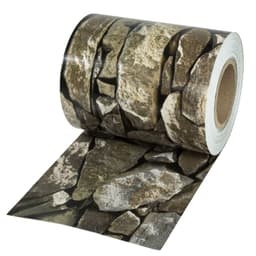 tectake PVC-skyddsfilm med fästklämmor - 35 m, stenimitation