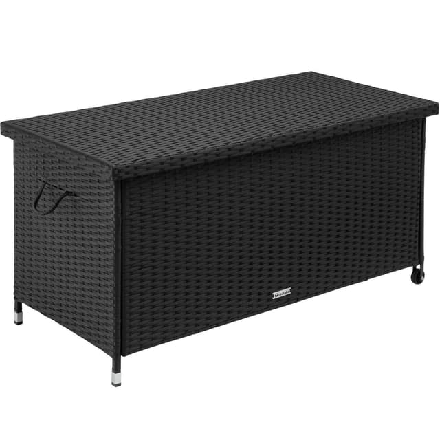 tectake Dynbox Kiruna med lock - svart