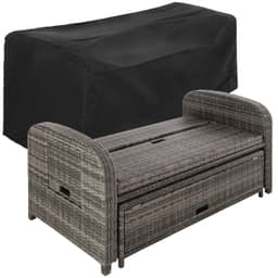 Poly rotting hagemøbel sofa Kreta - grå