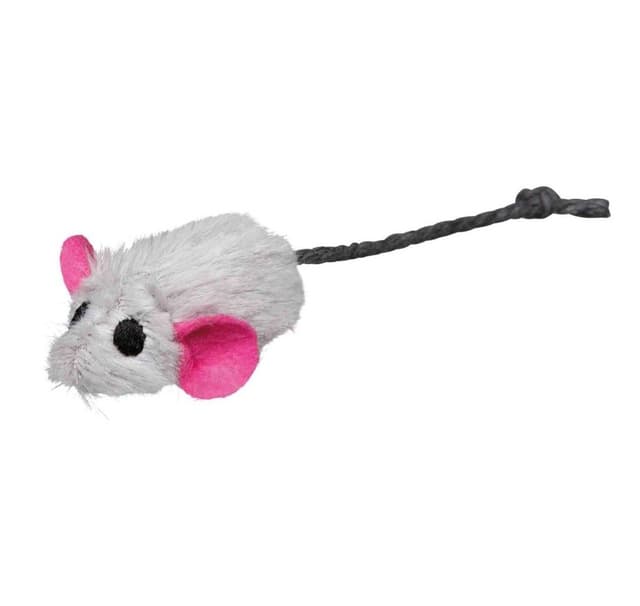 Leksak för katter Plyschmöss, med fast kattmyntakärna, 5 cm, 6 st.
