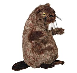 Bäver, original djurljud, plysch, leksak för hundar, 27 cm