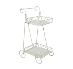 Blomsterstativ SANDY 35x43xH75cm, antik hvid
