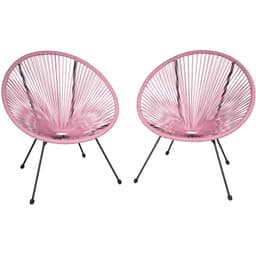 Gabriella-tuolit retrotyyliin (2 kpl) - Pinkki