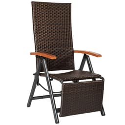 tectake Havestol med fodstøtte 69 x 58 x 113 cm Brun