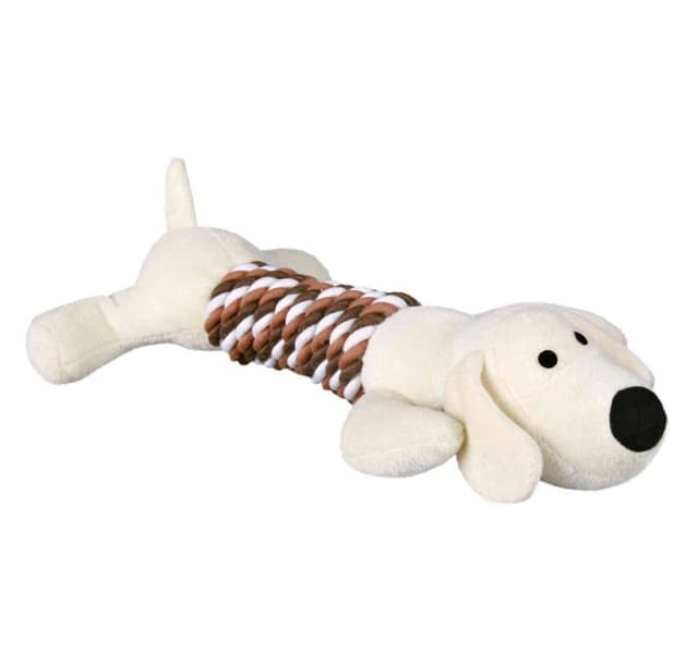 Leksak för hundar, djur med rep, plysch, 32 cm slumpmässig färg