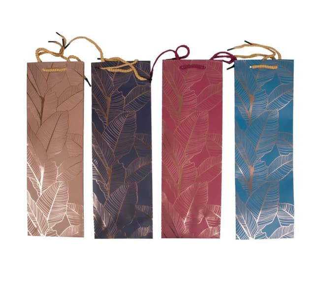 Presentpåse LEAF, 12x8x36cm, mix